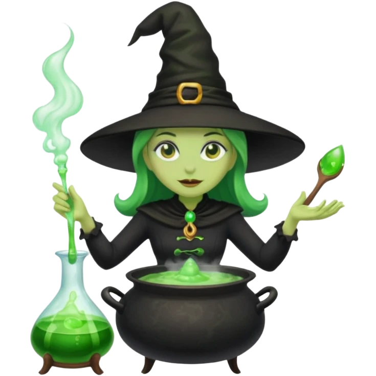 green witch cooking potion emoji