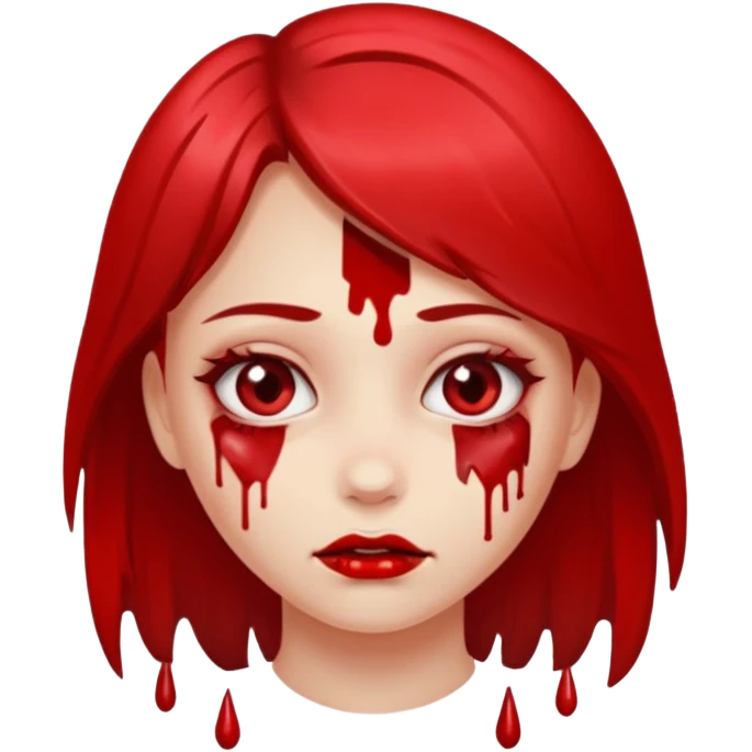 girl with blood  emoji