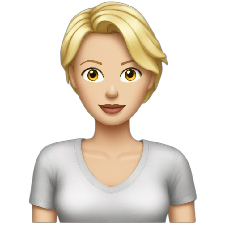 charlize theron wearing t-shirt emoji
