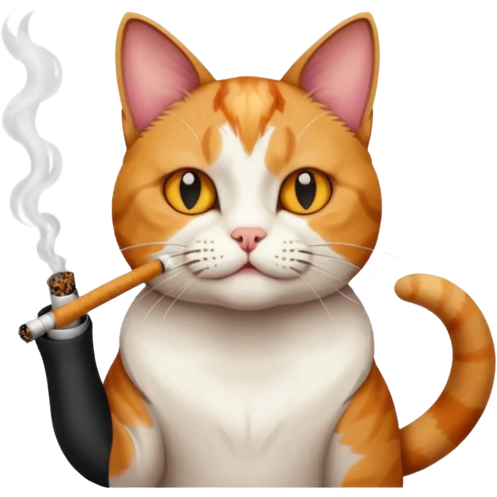 Cat smoking  emoji