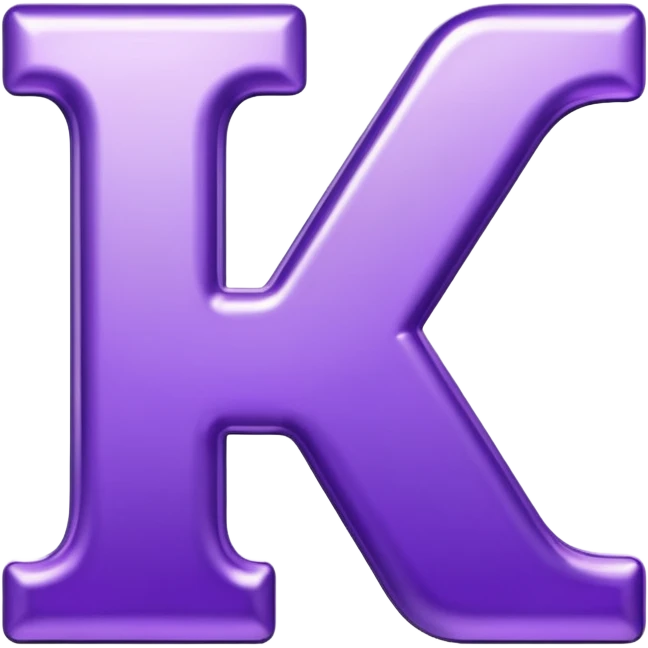 Shiny purple letters that spells "YOU" emoji