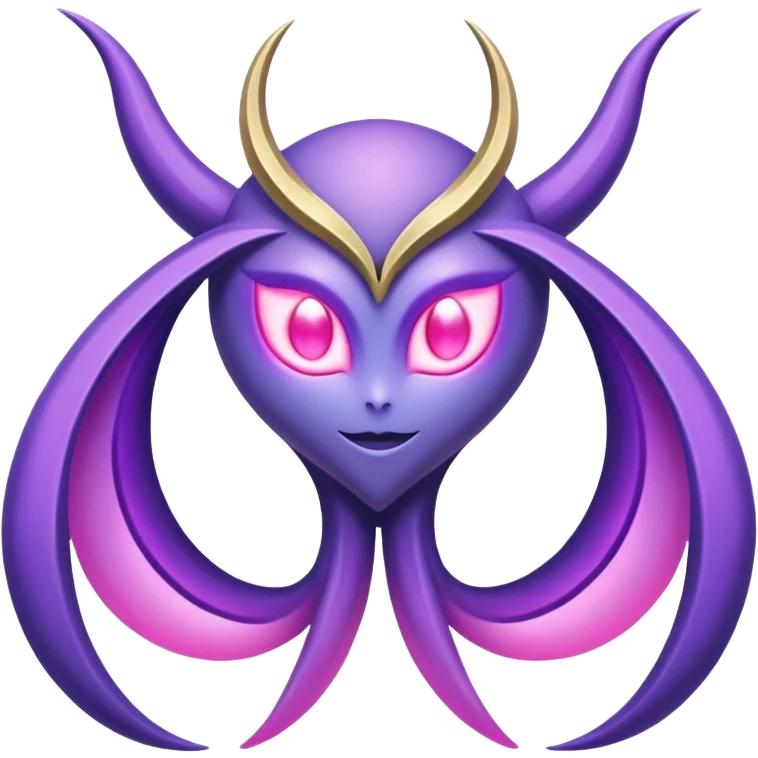 Pokemon legendary purple and pink lunala emoji