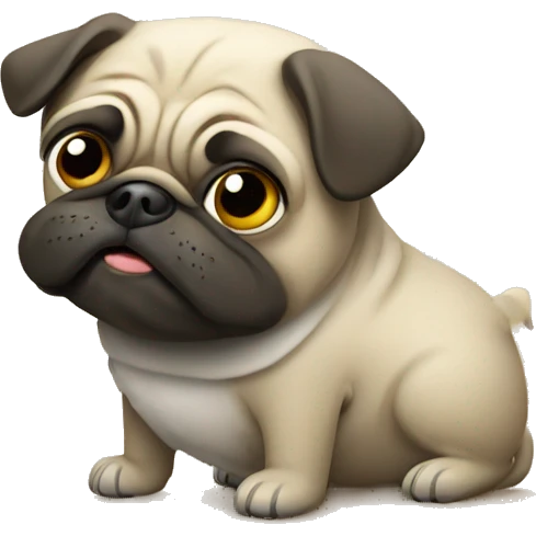 Golfing pug emoji