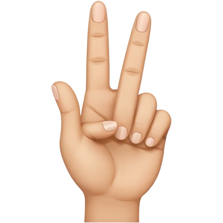 Two fingers hand middle to be on and others off emoji