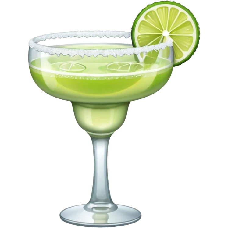 Margarita – glass with salted rim, lime wedge, ice emoji
