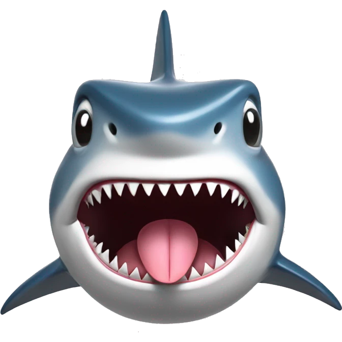 Shark blowing a kiss emoji
