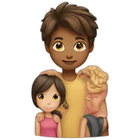 Girl on a boy emoji