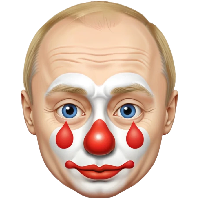 Putin with a clown nose emoji