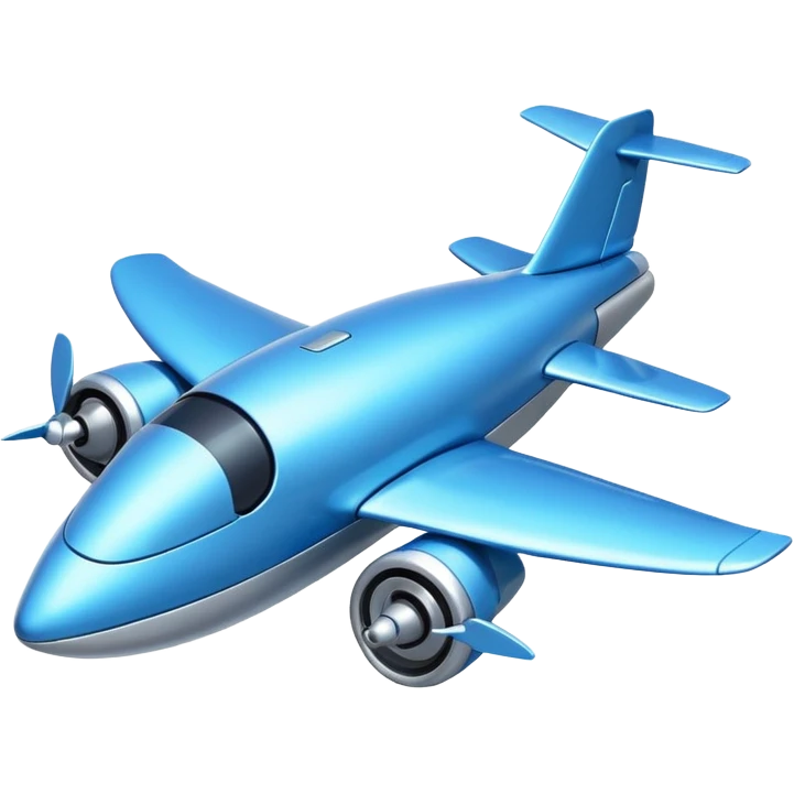 Blue robot plane running emoji