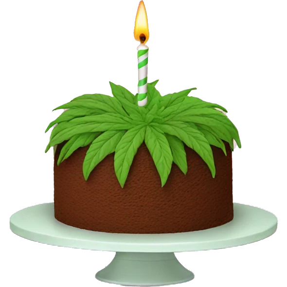 weed birthday cake emoji