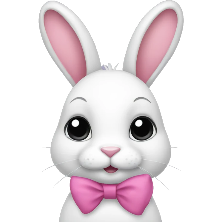 bunny with pink bow emoji
