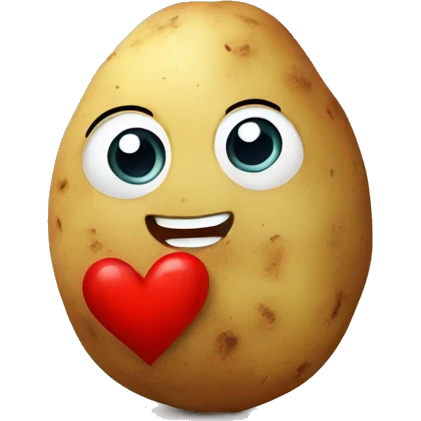 Potato hugging heart emoji