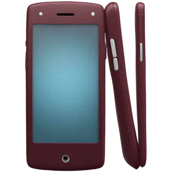 burgundy phone emoji