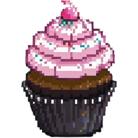 cupcake with pink icing emoji
