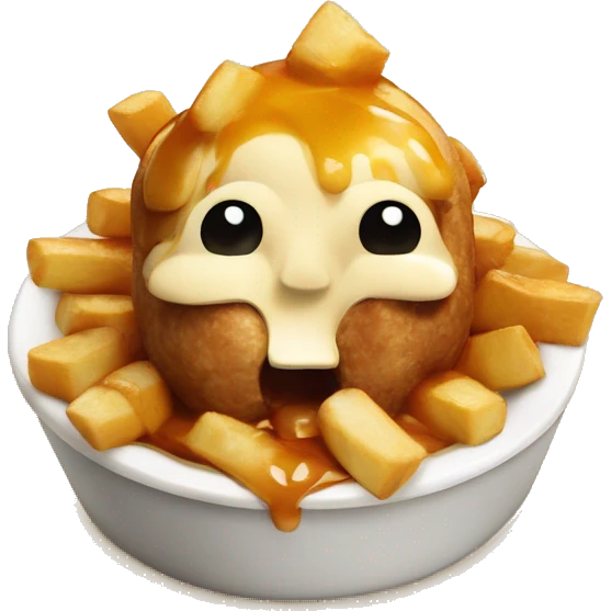Poutine qui mange une poutine emoji