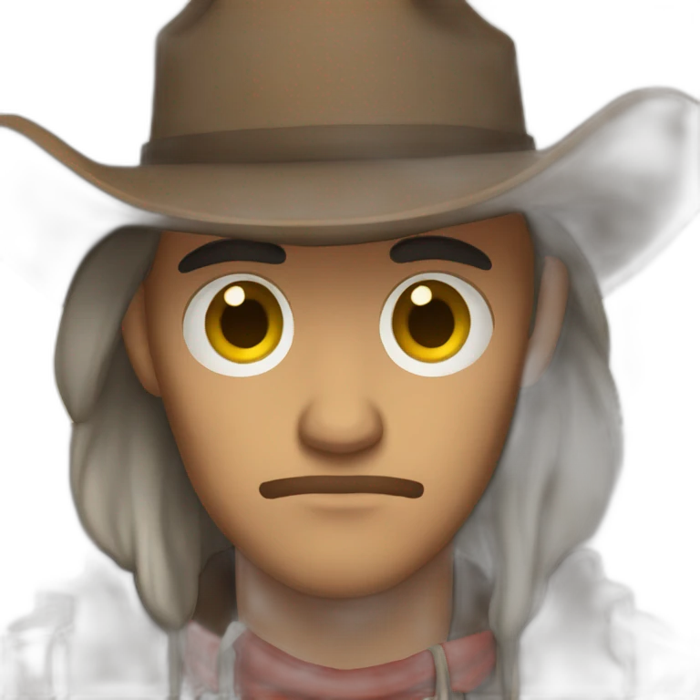 sad cowboy emoji
