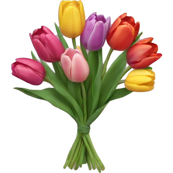 Tulip bouquet emoji