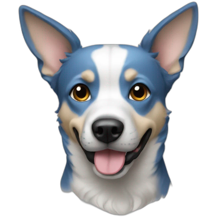 Chien bleu emoji