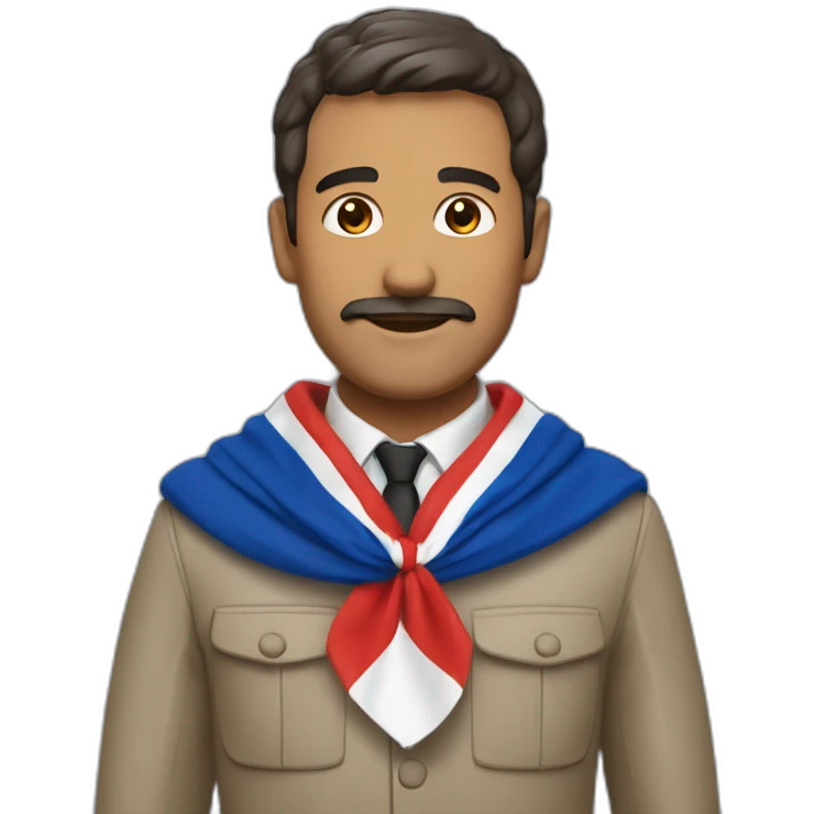 Homme avec écharpe tricolore élu France emoji