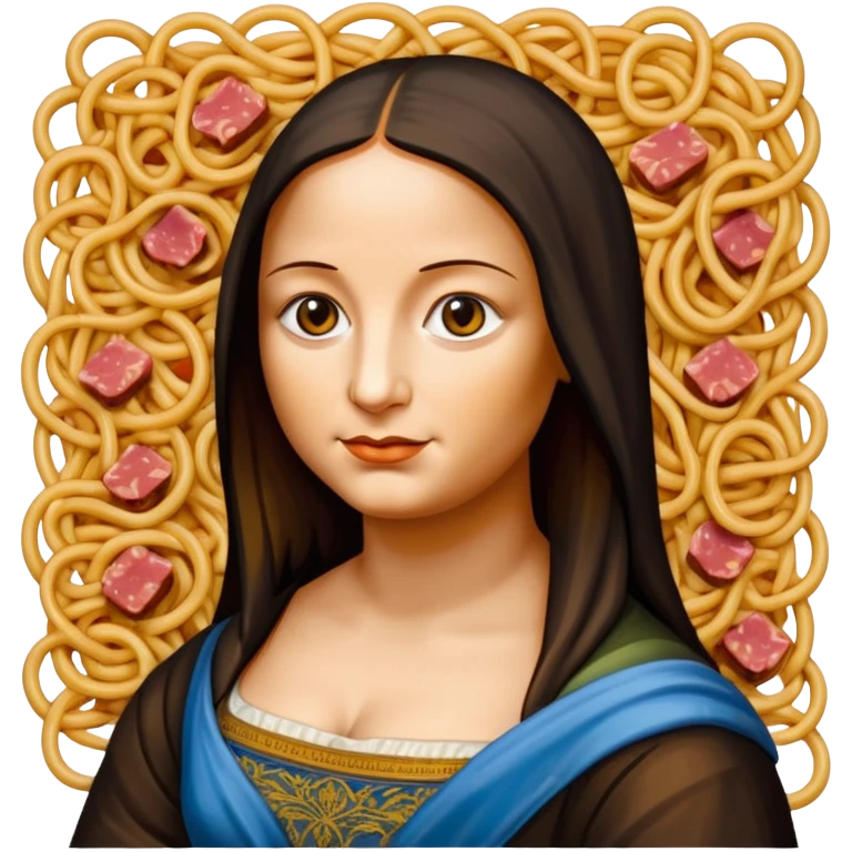 pop art monalisa SPAM meat spaghettio slop  emoji