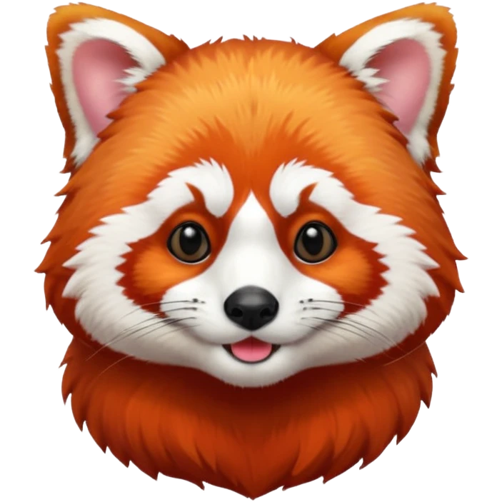 Panda vermelho só a cabeça  emoji