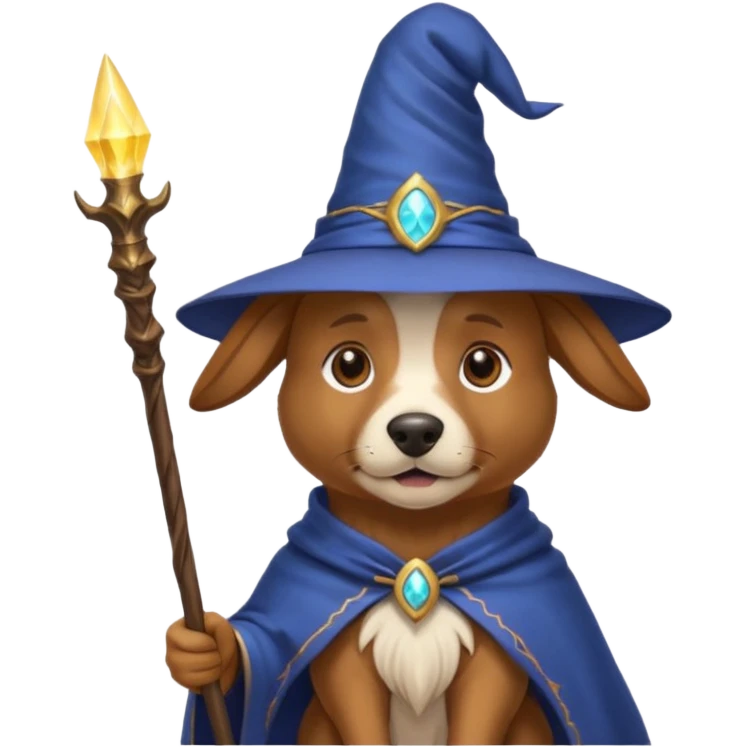 Dog wizard emoji