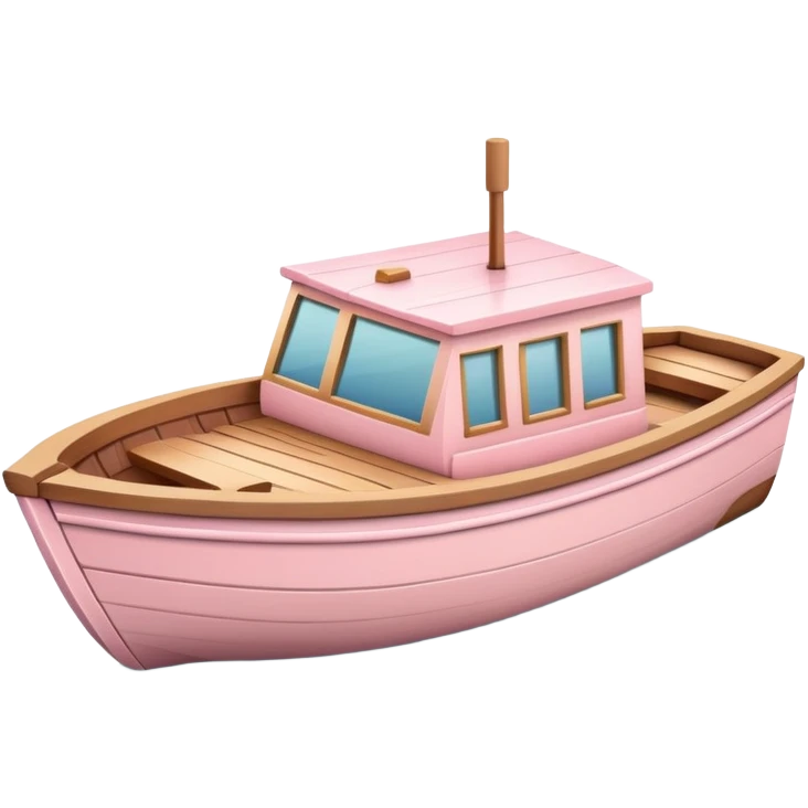 soft pink pastel boat  emoji