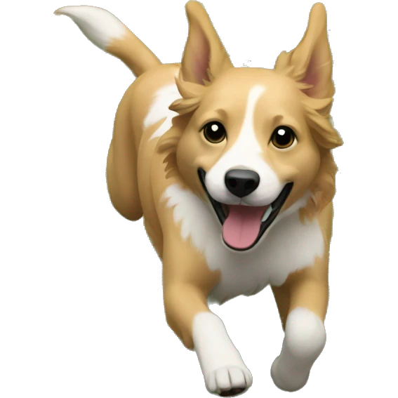 dogs running through a field of flowers emoji