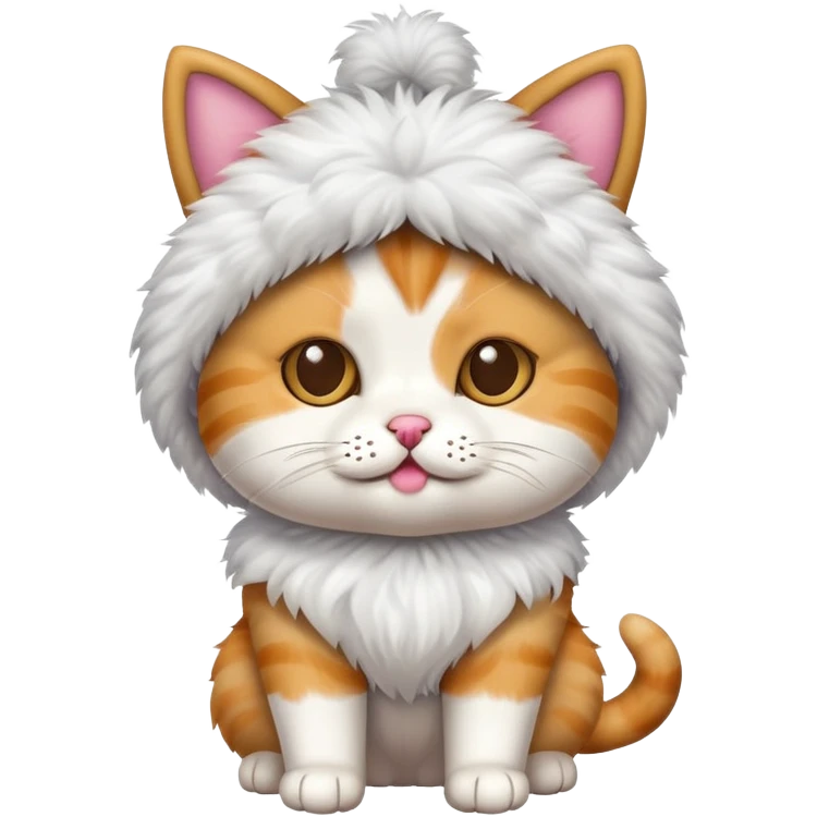 cat wearing dog emoji