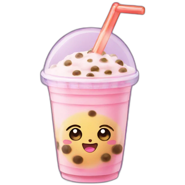kawaii bubble tea emoji