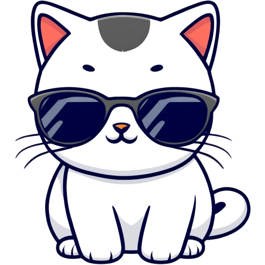 Cat with sunglasses emoji