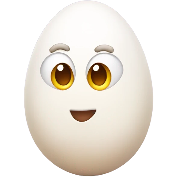 Egg with a cute face emoji