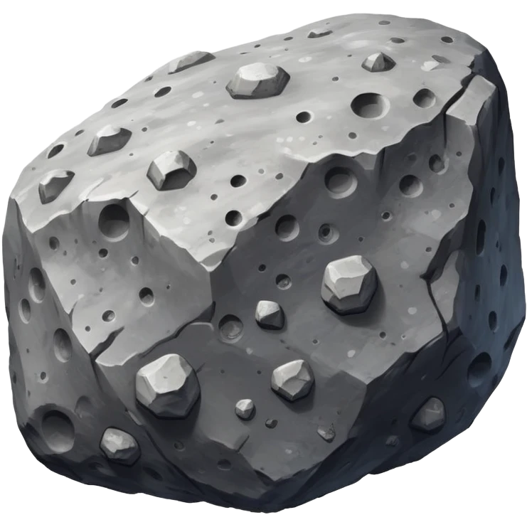rocky asteroid in space emoji