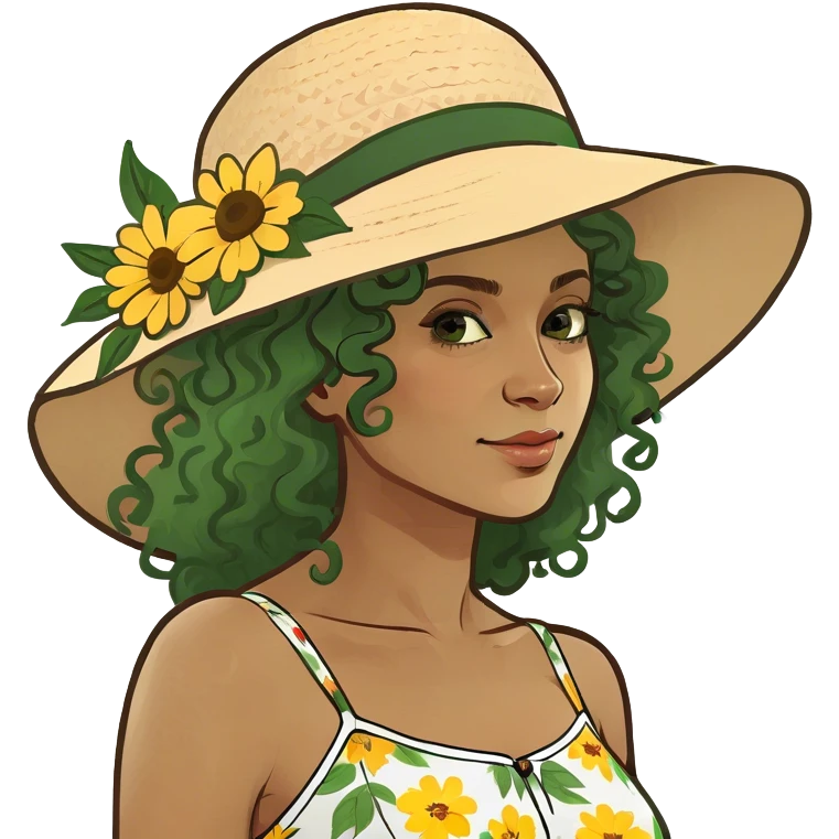 woman with curly hair emoji