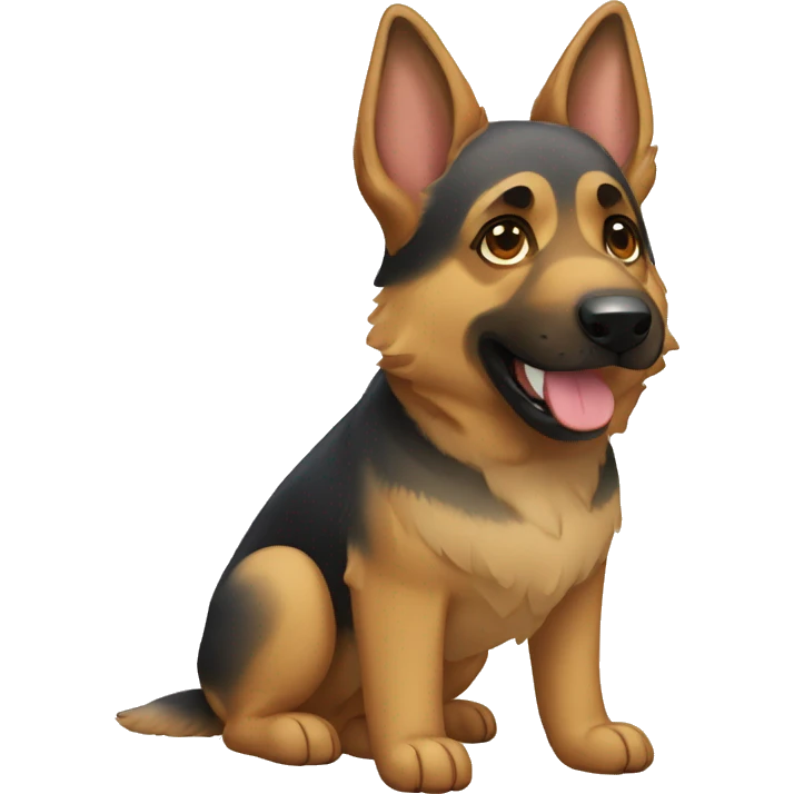 German shepherd with human body emoji