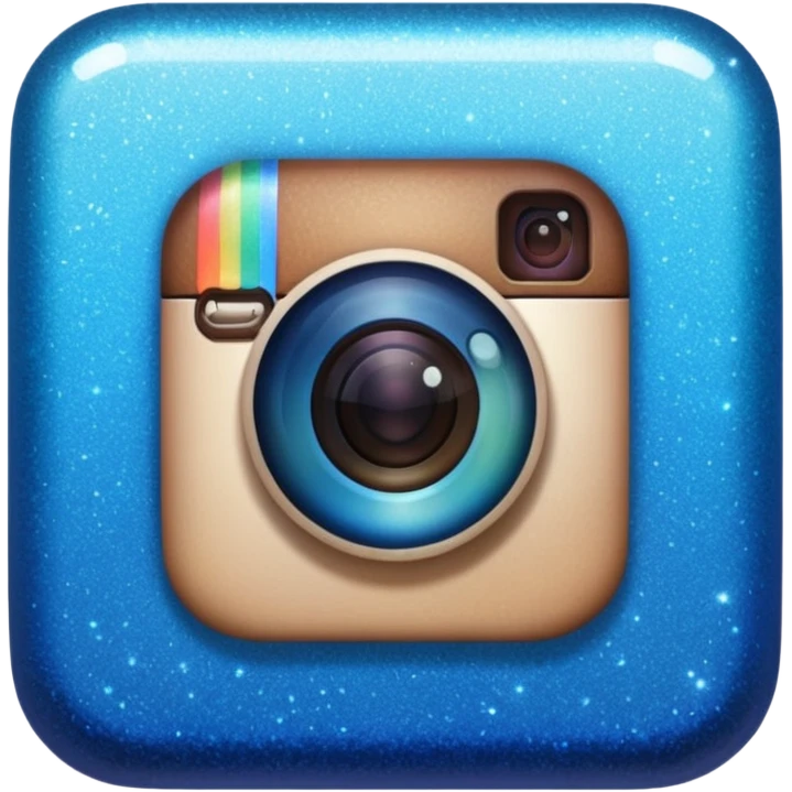 icon instagram glitter blue emoji
