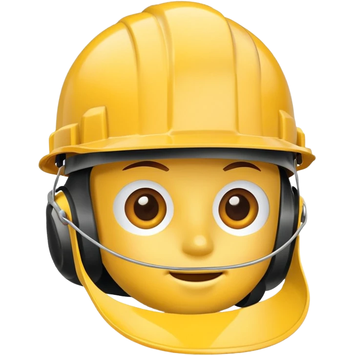 side view of a construction helmet emoji