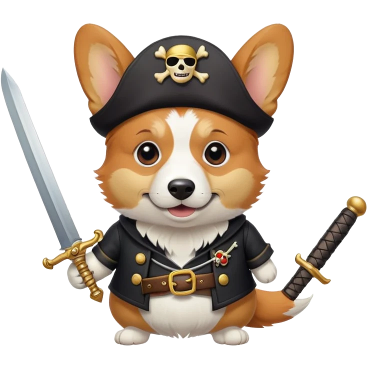 Corgi Pirat emoji