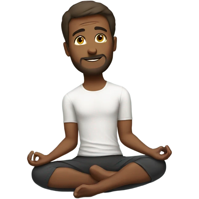 Guy doing yoga emoji