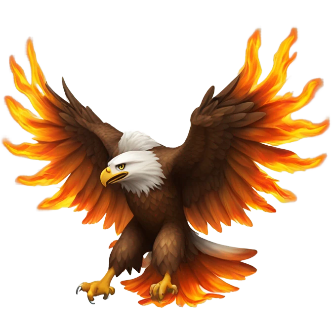 Burning eagle emoji