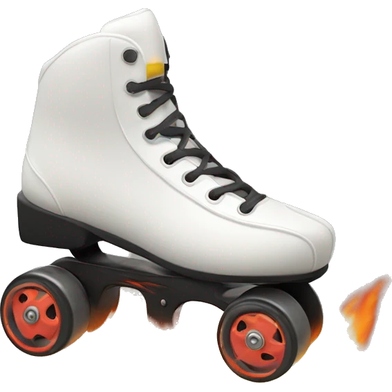 inline rollerblading with wheels on fire emoji