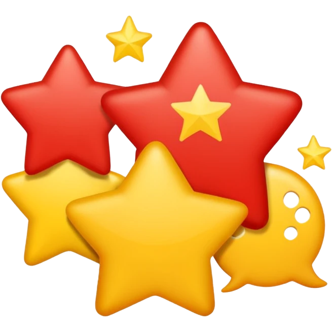 speech bubble with Chinese flag colors emoji