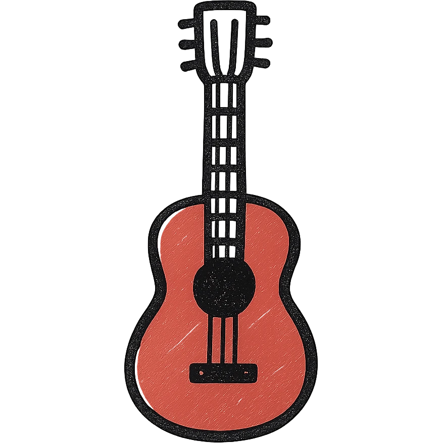 red guitar emoji