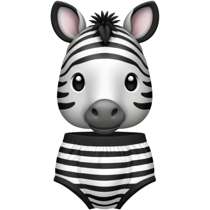  zebra in underwear emoji