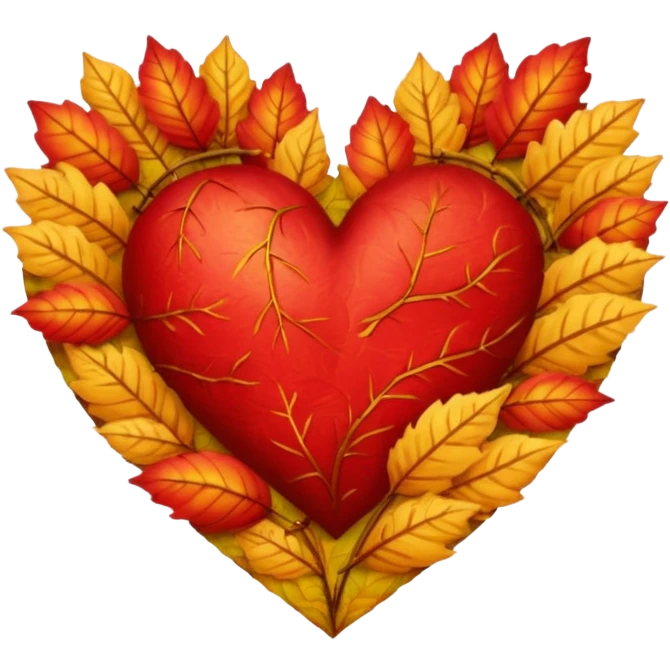autumn-themed heart emoji