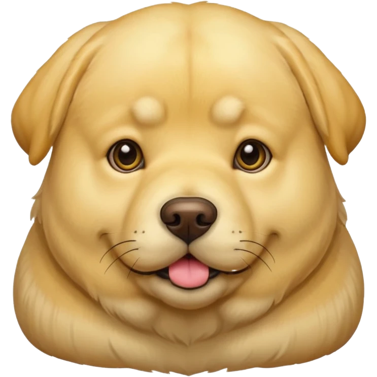 Fat yellow English lab emoji