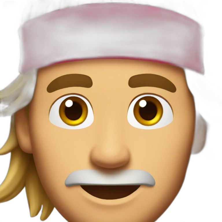 Roger federer with head band detailed emoji