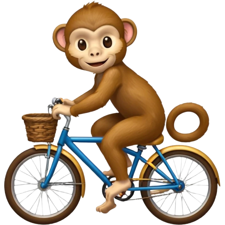 monkey riding a bicycle emoji