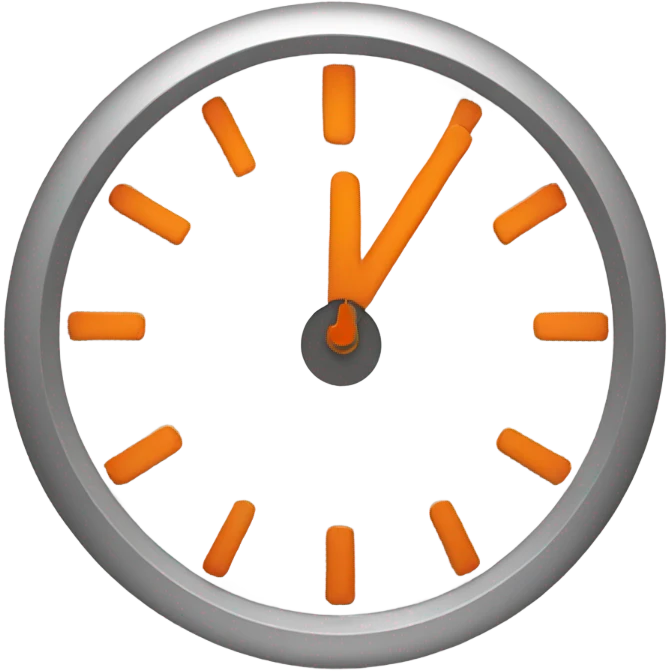 time orange emoji