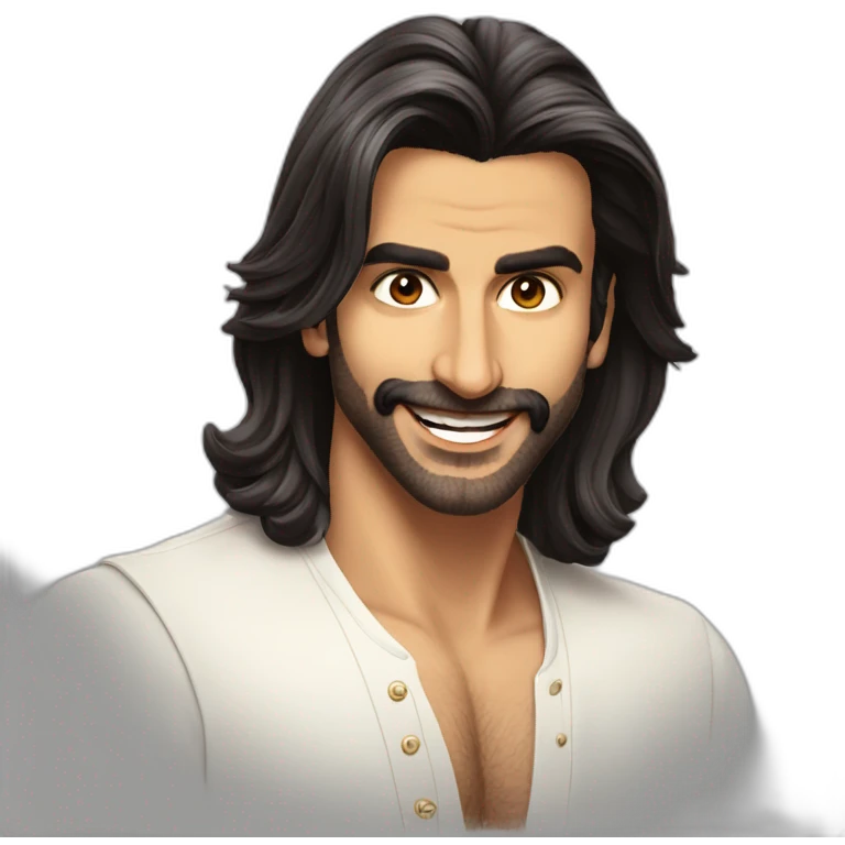 Ranveer Kapoor long hairs emoji